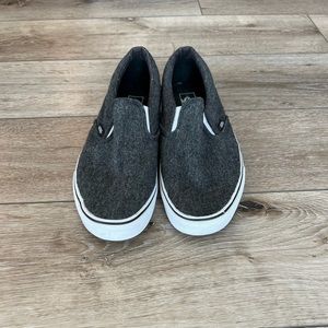 Vans Off The Wall mens size 12  Gray Slip On Skateboard Sneakers (721356)